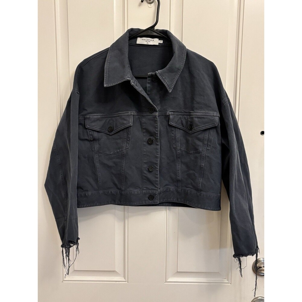 MM Lafleur Anna gray Jacket Better Than Denim stretch Size XL cropped